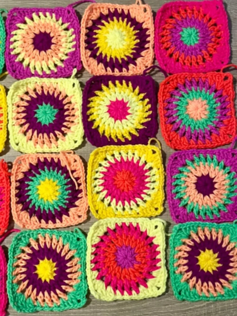 20 Handmade Starburst Squares - Neon Punch DIY Fashion & Home